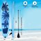 Blue PVC Inflatable Paddle Board Non-Slip Deck Adjustable Paddle Portable